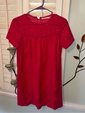 miami Hot Pink Eyelet Dress